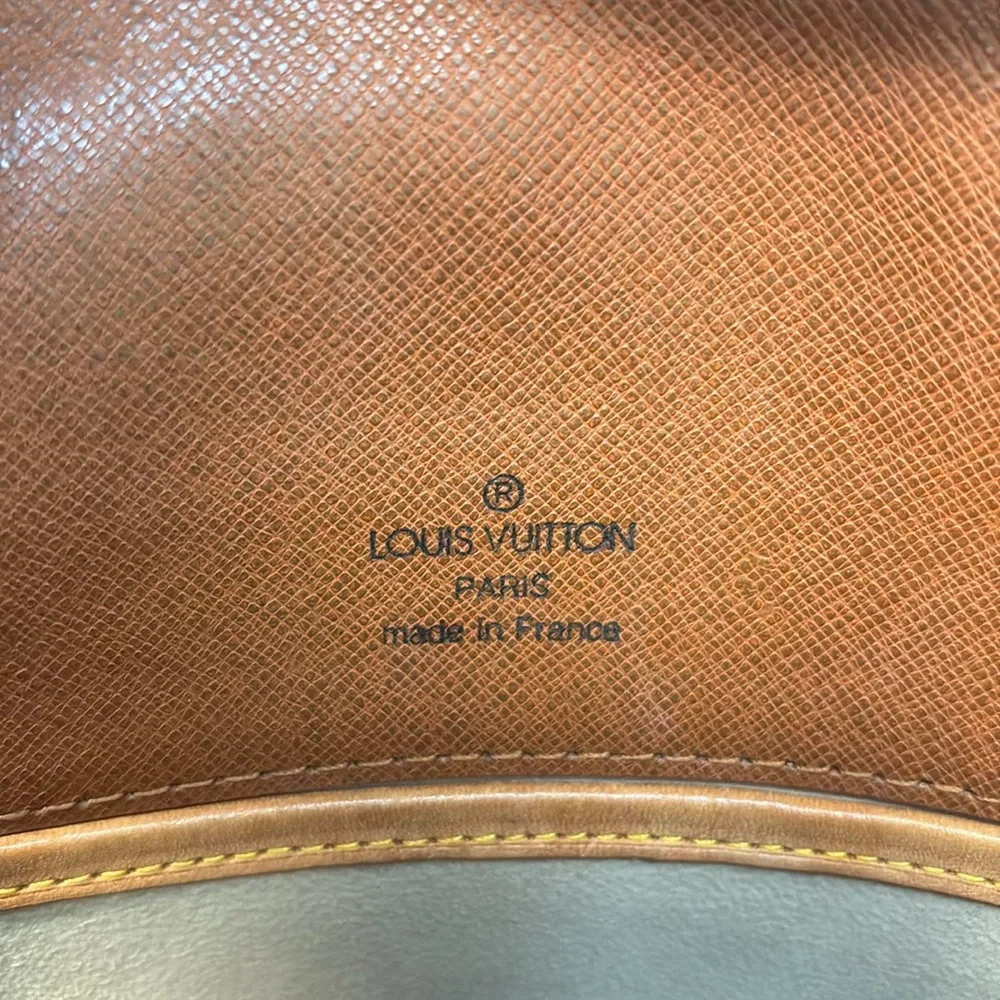 Louis Vuitton Brown Monogram Messenger Bag with Tan Strap